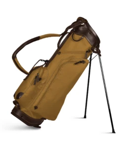 Sun Mountain Golf Canvas & Leather Carry Stand Bag -Green And Swing Shop 190734CanvasLeatherStandClay Brown