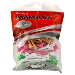 ProActive Premium Sports Hardwood Golf Tees 2.75" -Green And Swing Shop 2.75 Mixed 100