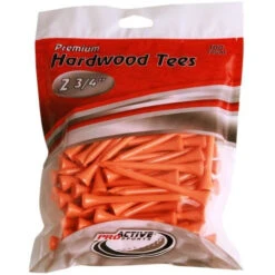 ProActive Premium Sports Hardwood Golf Tees 2.75" -Green And Swing Shop 2.75 Orange 100