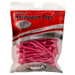 ProActive Premium Sports Hardwood Golf Tees 2.75" -Green And Swing Shop 2.75 Pink 100
