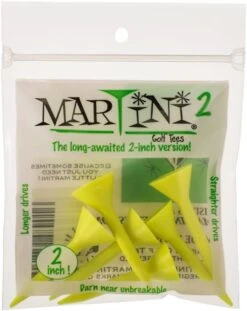 Martini Tees - 2" - 6 Pack -Green And Swing Shop 2inch Yellow