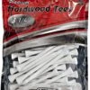 ProActive Premium Sports Hardwood Golf Tees 3.25" 100 Count -Green And Swing Shop 3.25 White 100 count