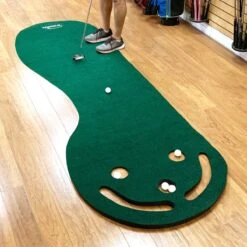 Intech Golf 3 Hole Portable Golf Putting Mat -Green And Swing Shop 3HolePortablePuttingMat12