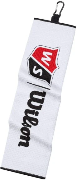 Wilson Staff Tri-Fold Waffle Golf Towel - White - 16" X 21" -Green And Swing Shop 61cYjCGJd2L. AC SL1500