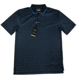 Callaway Jack Nicklaus Black Label By Perry Ellis All Over Mini Geo Polo Shirts