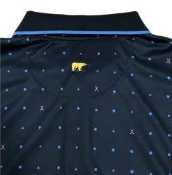 Callaway Jack Nicklaus Black Label By Perry Ellis All Over Mini Geo Polo Shirts -Green And Swing Shop AllOverMiniGeo ClassicNavy2
