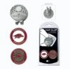 Team Golf Hat Clips With Ball Markers - NCAA Collegiate -Green And Swing Shop Arkansas