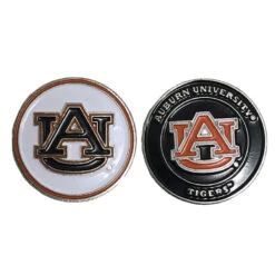 NCAA Double Sided Collegiate Golf Ball Marker Coins -Green And Swing Shop Auburn1