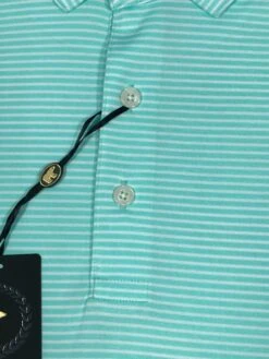 Callaway Jack Nicklaus Black Label By Perry Ellis Feeder Stripe Polo Shirts -Green And Swing Shop BlackLabelPolo FeederStripe ArubaBlue1