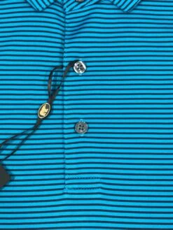 Callaway Jack Nicklaus Black Label By Perry Ellis Feeder Stripe Polo Shirts -Green And Swing Shop BlackLabelPolo FeederStripe BlueJewel1