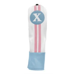 Sahara Retro Vintage #X Fairway Wood Headcovers -Green And Swing Shop Blue White Pink X Wood