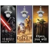 WinCraft Star Wars Bottle Opener 13" X 5" Wooden Signs -Green And Swing Shop Bottle Opener Sign Hero