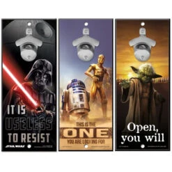 WinCraft Star Wars Bottle Opener 13" X 5" Wooden Signs