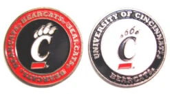 NCAA Double Sided Collegiate Golf Ball Marker Coins -Green And Swing Shop Cincinatti