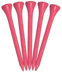 Pride Sports Wood Golf Tees 2.75 X 100 Count -Green And Swing Shop Classic Wood Tee 2.75 100 count Citrus Pink