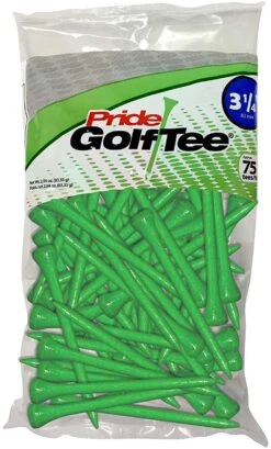 Pride Sports Wood Golf Tees 3.25" -Green And Swing Shop Classic Wood Tee 3.25 75 count Green