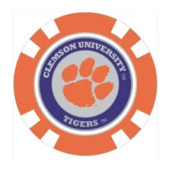 Team Golf NCAA Magnetic Poker Chip Ball Markers -Green And Swing Shop Clemson1
