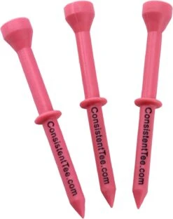 Consistent Tee Golf Tees 10 Pack - 3.25" -Green And Swing Shop ConsistentTees Pink2