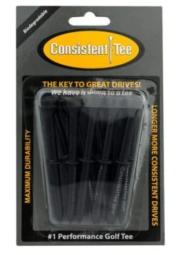 Consistent Tee Golf Tees 10 Pack - 3.25" -Green And Swing Shop Consistent Tee Black Color