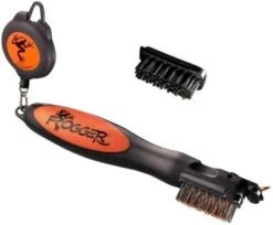Frogger Golf BrushPro Retractable Golf Club Brush With Groove Cleaner -Green And Swing Shop Frogger Original Club Brush Orange