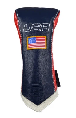Sun Mountain Golf Leather Head Covers -Green And Swing Shop G823786Navy Red WhiteChevron3