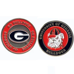NCAA Double Sided Collegiate Golf Ball Marker Coins -Green And Swing Shop Georgia