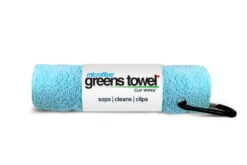 Clip Wipes Microfiber Golf Greens Towel -Green And Swing Shop Greens Towels Caibbean Blue