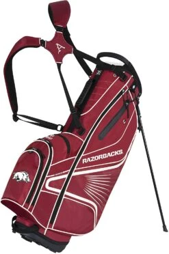 NCAA Collegiate The Gridiron III Team Effort Stand Bag -Green And Swing Shop Gridiron III Stand Bag Arkansas Razorbacks