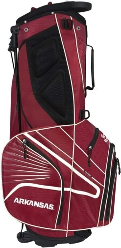 NCAA Collegiate The Gridiron III Team Effort Stand Bag -Green And Swing Shop Gridiron III Stand Bag Arkansas Razorbacks 2