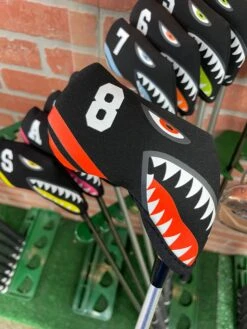 Shark Bite Neoprene Iron Head Covers Set -Green And Swing Shop IMG 2811