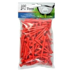 Intech 2 3/4-Inch Golf Tees 100-Pack -Green And Swing Shop IntechGolfTees 100 Red