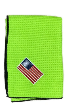 Joseph Elliott USA Embroidered Flag 18" X 18" Micro Fiber Towels 22 Joseph Elliott USA Embroidered Flag 18" X 18" Micro Fiber Towels -Green And Swing Shop JE1