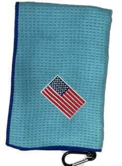 Joseph Elliott USA Embroidered Flag 18" X 18" Micro Fiber Towels 35 Joseph Elliott USA Embroidered Flag 18" X 18" Micro Fiber Towels -Green And Swing Shop JE14