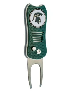 Team Golf Retractable Switchblade Switchfix Divot Tool Ball Marker - NCAA -Green And Swing Shop MichiganState Spartans Switchfix 44448 132