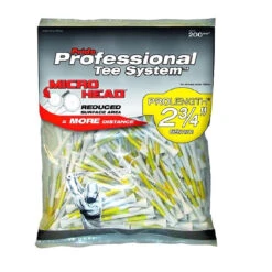 Pride Professional Tee System Micro Head Wood Golf Tees -Green And Swing Shop PTSProLengthWhiteYellow200ctMicro