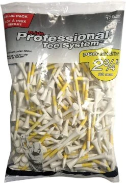 Pride Professional Tee System ProLength Golf Tees -Green And Swing Shop PTS ProLength White 2.75 175