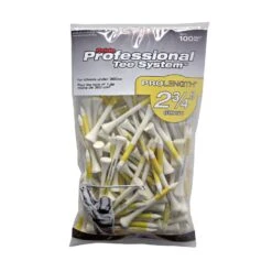 Pride Professional Tee System ProLength Golf Tees -Green And Swing Shop PTS ProLength Yellow 100