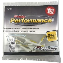 Pride Performance Plastic PTS Golf Tees -Green And Swing Shop Pride Performance 234 White 10ct 87876