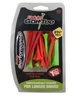 Pride Performance Matte Finish Golf Tees -Green And Swing Shop Pride Performance Matte 234 Mix 30ct 87993