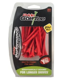 Pride Performance Matte Finish Golf Tees -Green And Swing Shop Pride Performance Matte 234 Red 30ct 87991
