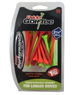 Pride Performance Matte Finish Golf Tees -Green And Swing Shop Pride Performance Matte 314 Mix 30ct 88003