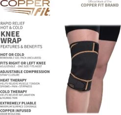 Copper Fit Rapid Relief Knee Wrap -Green And Swing Shop RapidReliefKnee 2