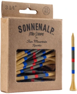 Sun Mountain Sonnenalp Mid-Stripe Golf Tees -Green And Swing Shop Sonnenalp TeesLoden