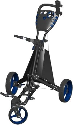 Spin It Golf Easy Drive 3-Wheel Push Cart -Green And Swing Shop SpinItEasyDriver BlackBlue
