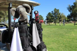 Monument Golf Stick It Magnetic Towels -Green And Swing Shop Stick It Towel On Course