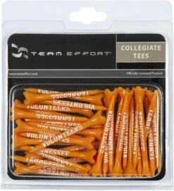 WinCraft Team Effort Collegiate Golf Tees 40 Pack -Green And Swing Shop Tennesee Volunteers Tees