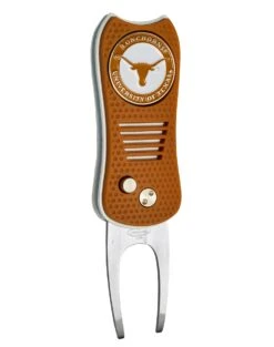 Team Golf Retractable Switchblade Switchfix Divot Tool Ball Marker - NCAA -Green And Swing Shop Texas Longhorns Switchfix 44448 151