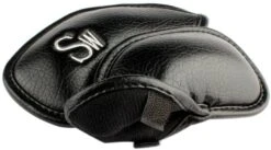 Volf Golf Black Synthetic Leather Iron Covers Set -Green And Swing Shop VolfGolfHeadcover BlackLeatherIrons3