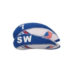 Volf Golf USA Flag Neoprene Iron Head Covers Set -Green And Swing Shop VolfGolfHeadcover USANeopreneIrons4