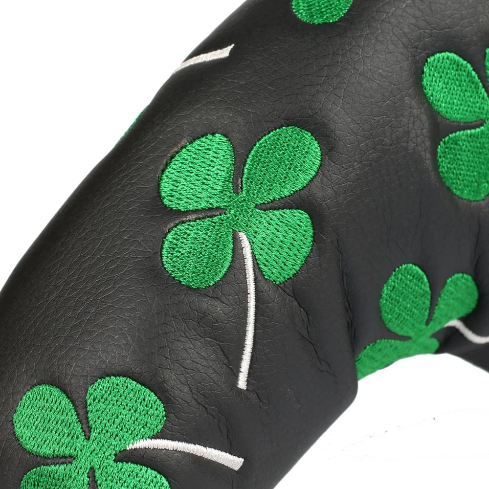 Volf Golf Black Synthetic Leather Shamrock Putter Cover 8 Volf Golf Black Synthetic Leather Shamrock Putter Cover - Image 6